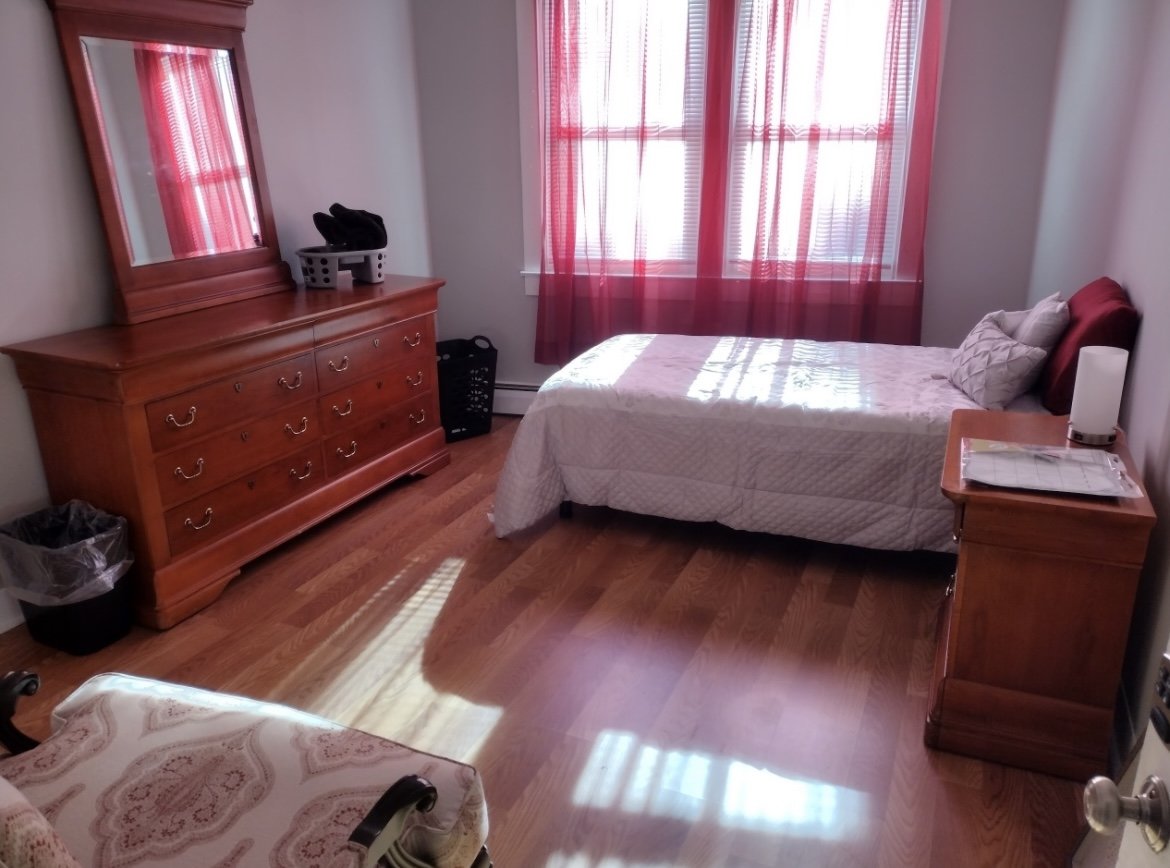 Furnished bedroom at the Foundations sober transitional house for women