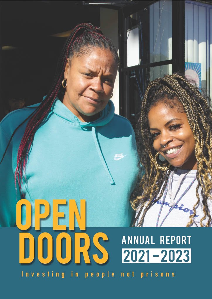 Cover of the OpenDoors Annual Report 2021-2023: Investing in people not prisons