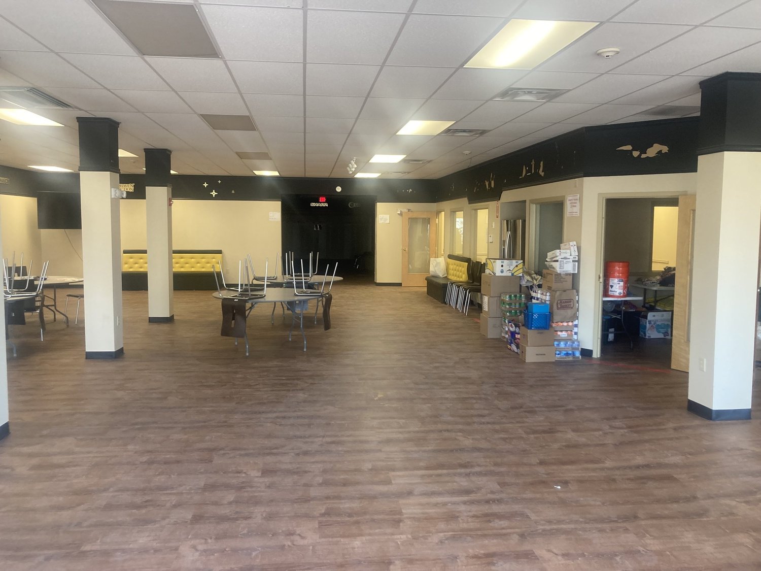 Renovated common room at the Pawtucket shelter