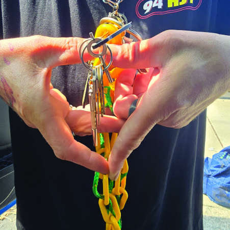 A client holding the keys to a new apartment