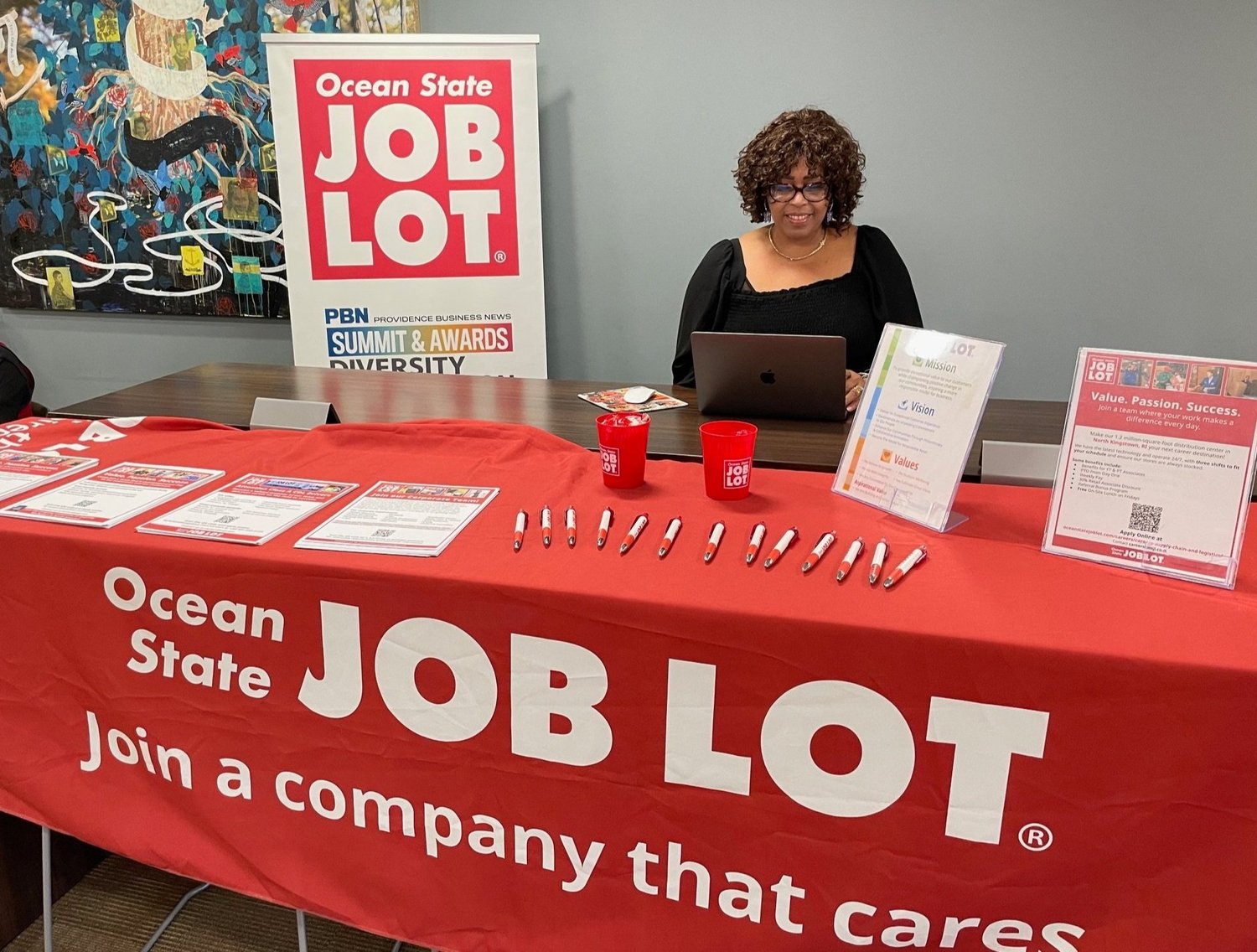 Ocean State Job Lot recruiter at the Fair Chance Job Fair
