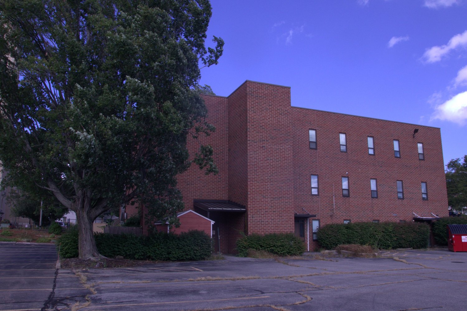 Brick building of the Woonsocket shelter